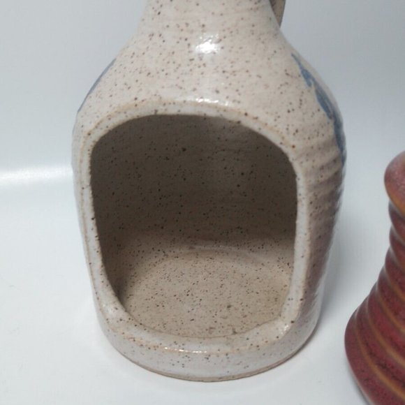 Lot Of 3 Handmade Studio Art Pottery Decorative Pieces Home Décor Signed Vase - Picture 3 of 12